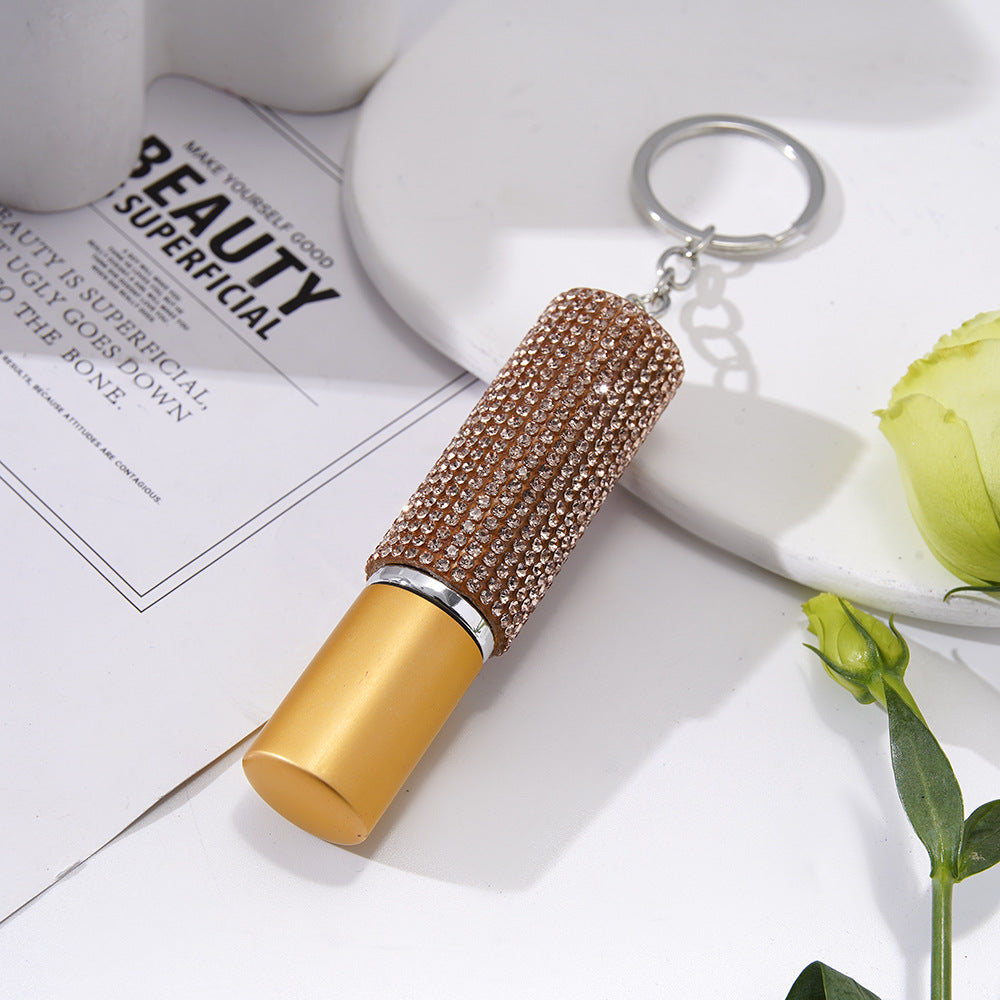Wholesale Mini 5ml Rhinestone Perfume Bottle Portable Multifunctional Keychain